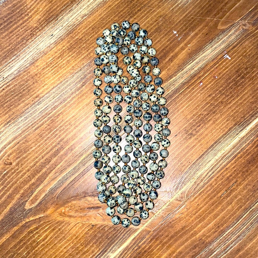 Long Neutral Beaded Necklace